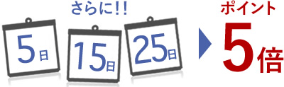 ポイント5倍